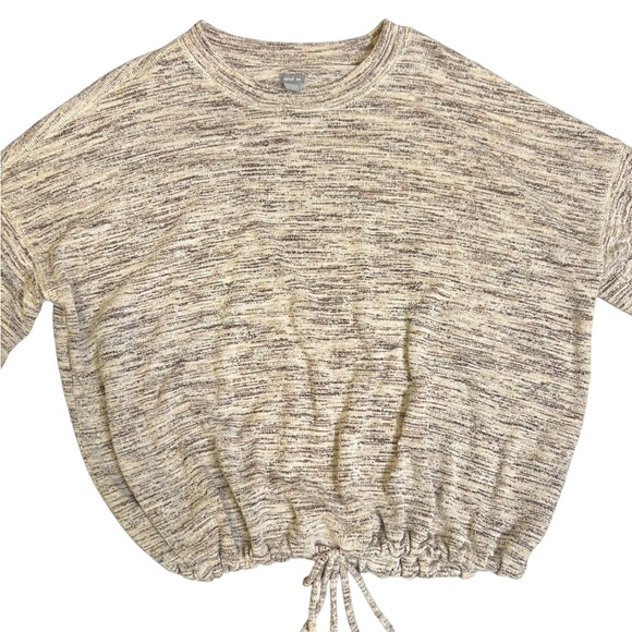 Aerie Crop Adjustable Knit Pullover Sweater Beige Size Medium - Picture 5 of 8